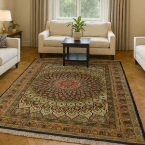 Multi Color - Dome Pattern Hand Knotted Rug