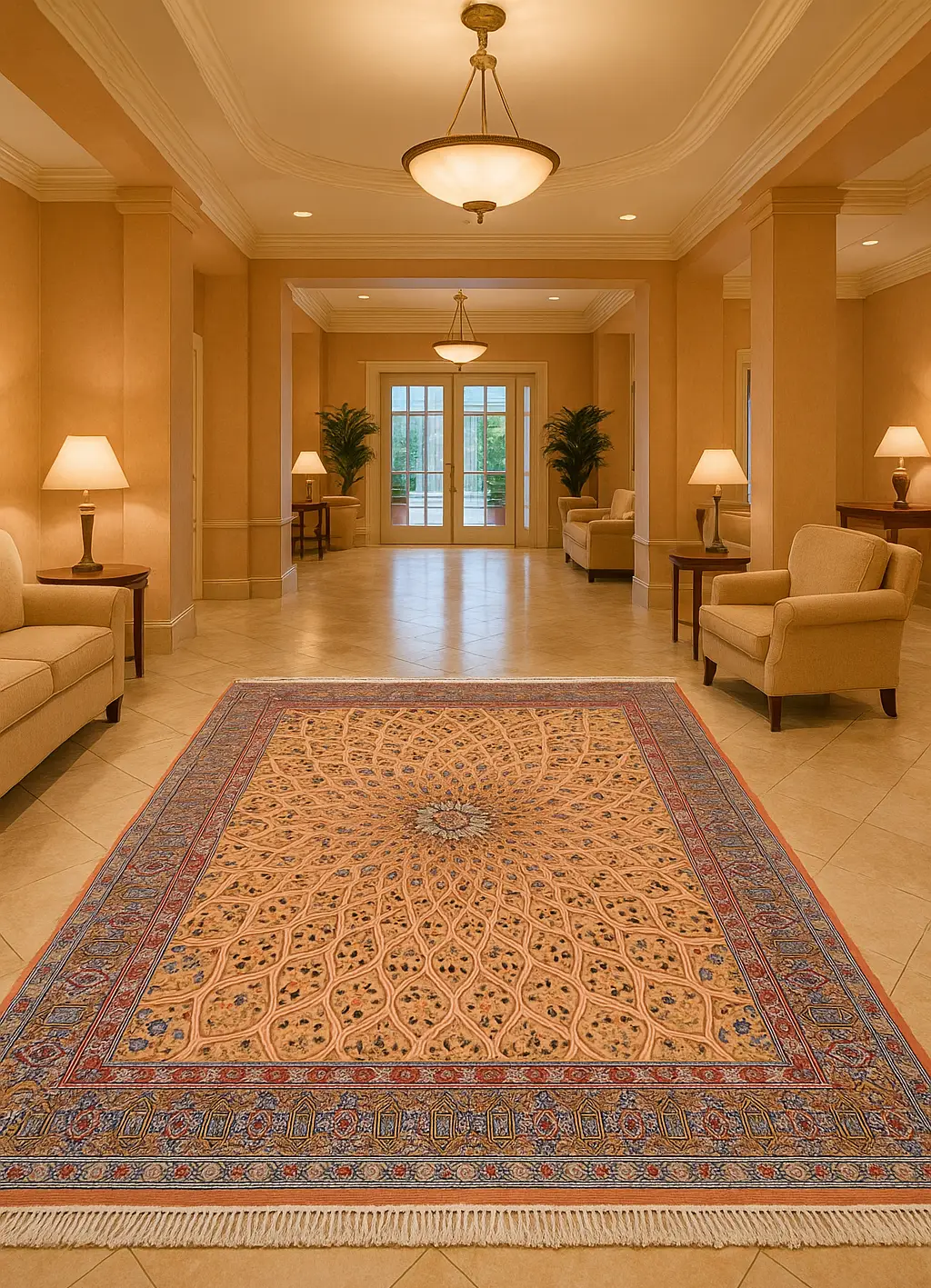 Hand Knotted Woolen Rug for Living Room, Drawing Room & other home decor