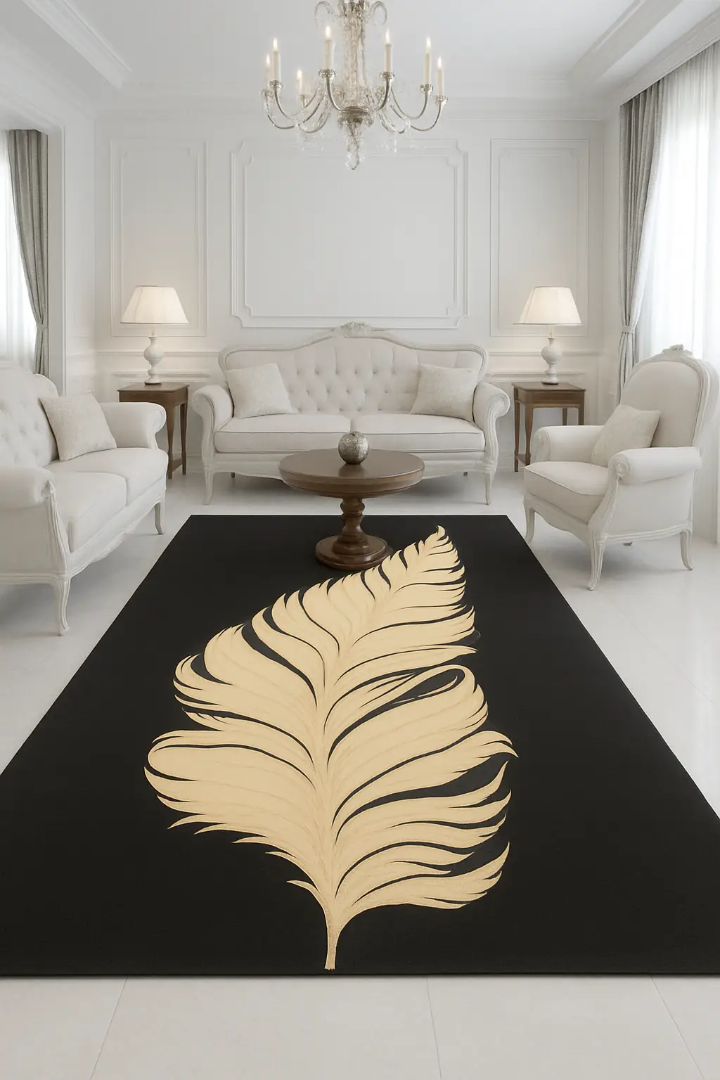 Hand Tufted Woolen Rug (Royal Leaf)