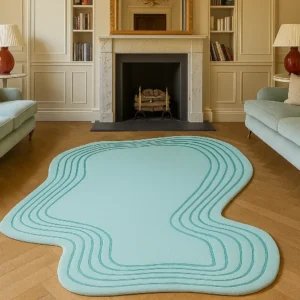 Hand Tufted Woolen Rug Irregular Shape For Living & Drawing Room